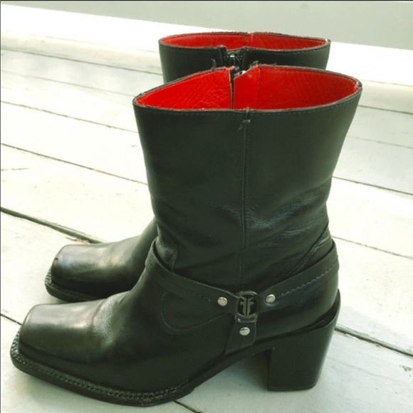 Frye Shoes - EUC Rare Frye harness/motorcycle boots 8B